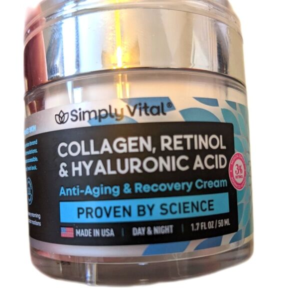 Simply Vital Collagen, Retinol, & Hyaluronic Acid Anti-aging & Recovery Cream - Picture 1 of 5